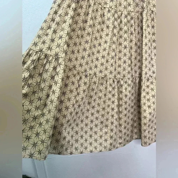 levi's Clea Dress Cotton Tiered Adjustable Straps Sz L‎ in Textured Stars Safari - Picture 5 of 13